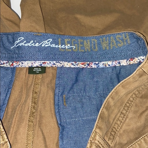 Eddie Bauer Legend Wash Khaki Flat Front Shorts - Picture 4 of 6